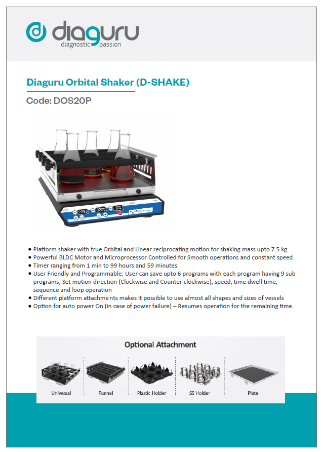 Diaguru Orbital Shaker (d-SHAKE)